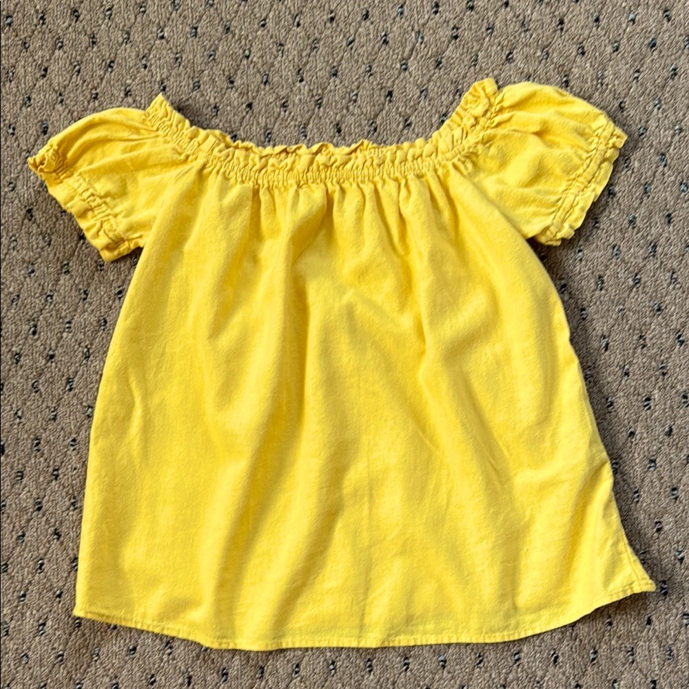 Sunny Yellow Off-The-Shoulder Top